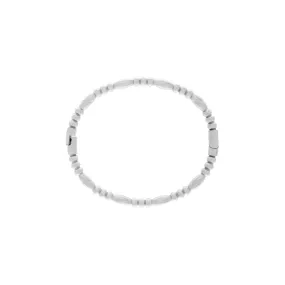 Passion Waterproof Oval Bangle Bracelet Silver Plating