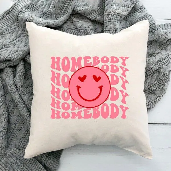 Pink Smiley Pillow Cover