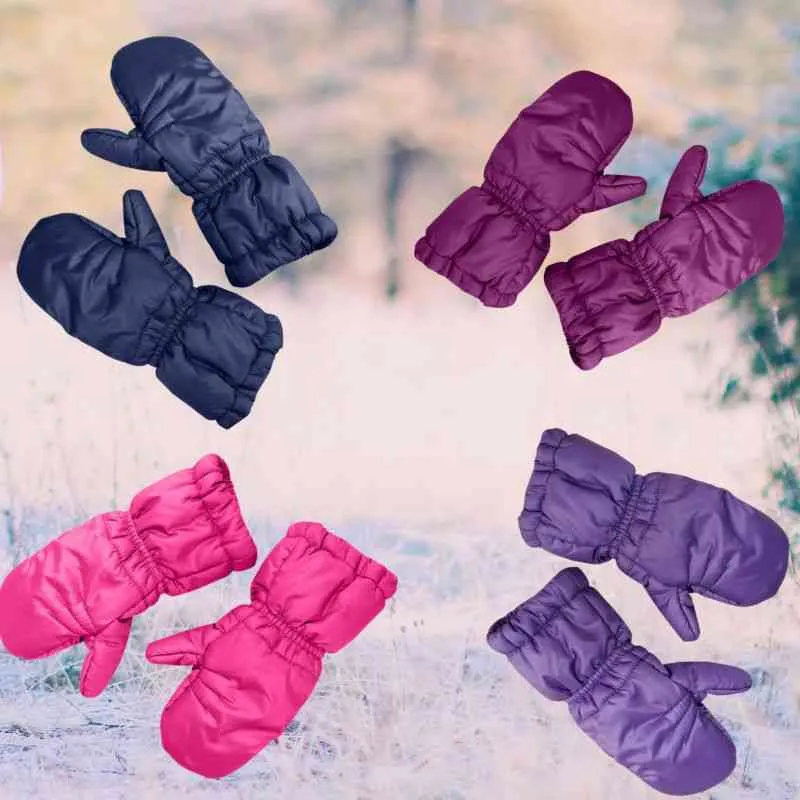 Puff Mittens - Fuchsia