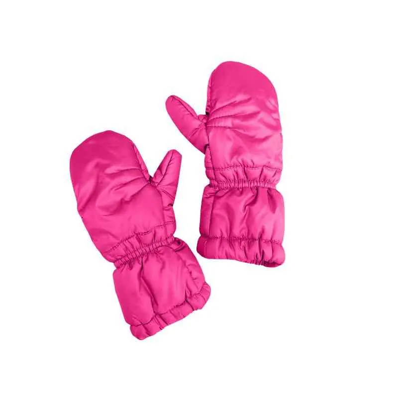 Puff Mittens - Fuchsia