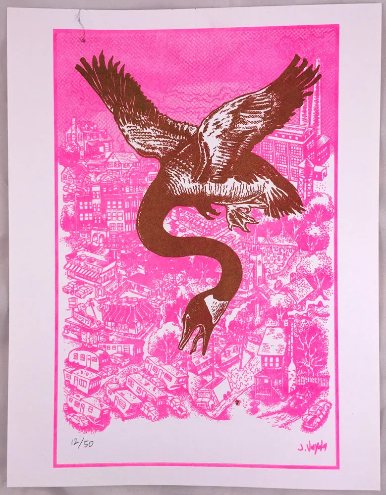 "Goose" risograph print