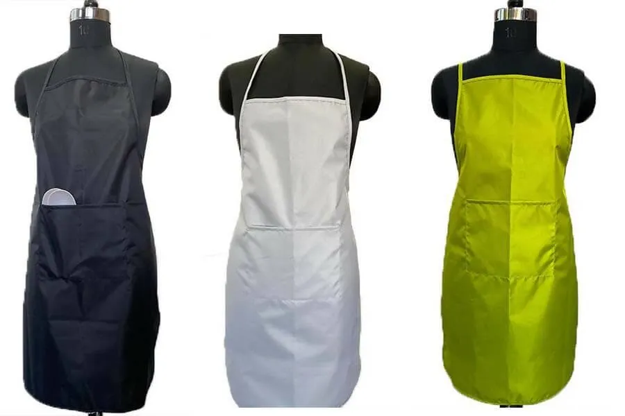 "Lushomes Waterproof Kitchen Apron with Pocket - Durable and Stylish for Adults, Women - Black, Pack of 10 (22 x 32)"