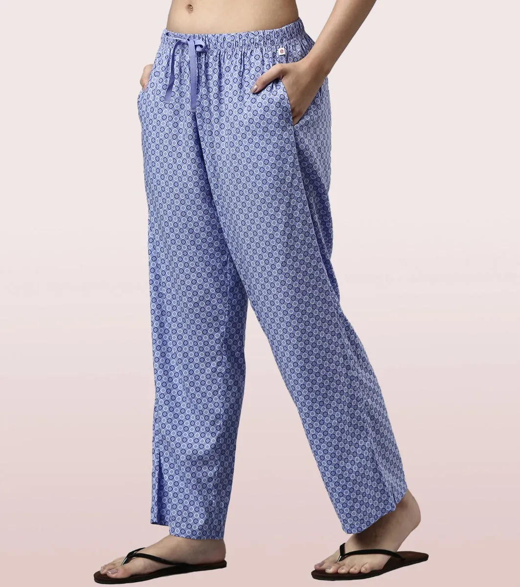 Slounge Pant Set | Modal Woven Printed Shirt And Pant Set