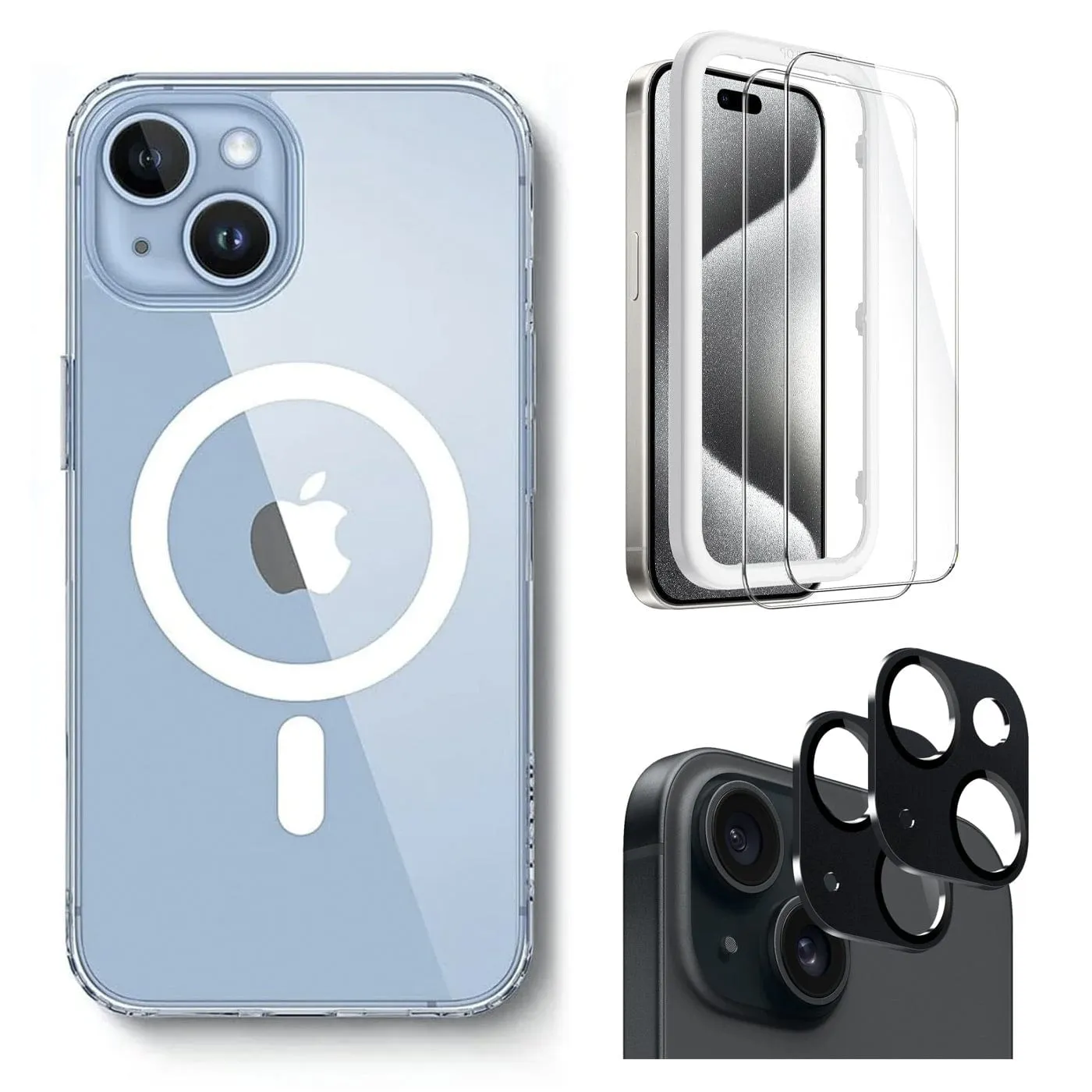 Venture Series Clear Case with Screen and Camera Protector - iPhone 15 Plus