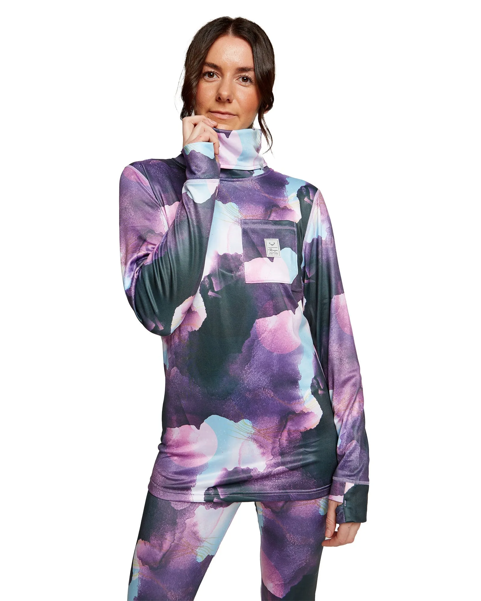 WOMENS PARK LIFE FUNNEL NECK - WATERCOLOUR UNIVERSE