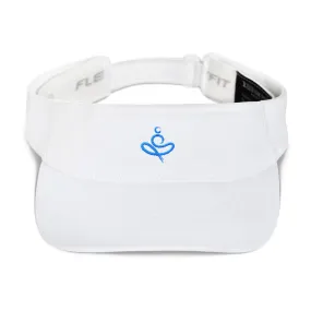 Yoga on the Beach (YOTB) Visor Hat - with Aqua/Teal Embroidery